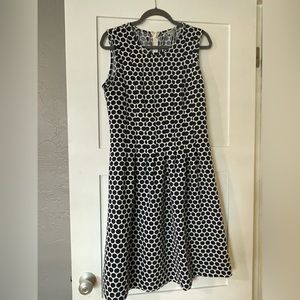Blue polka dot dress